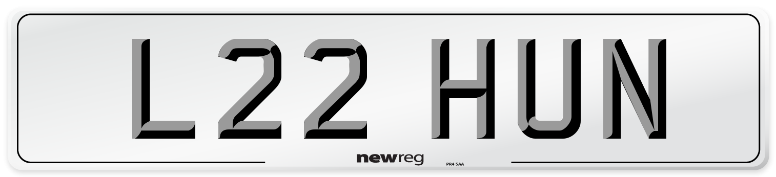 L22 HUN Number Plate from New Reg